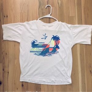 Vintage 90s Tenerife Surf T Shirt Single Stitch
